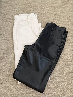 Aritzia Black and Off-White Pants Duo